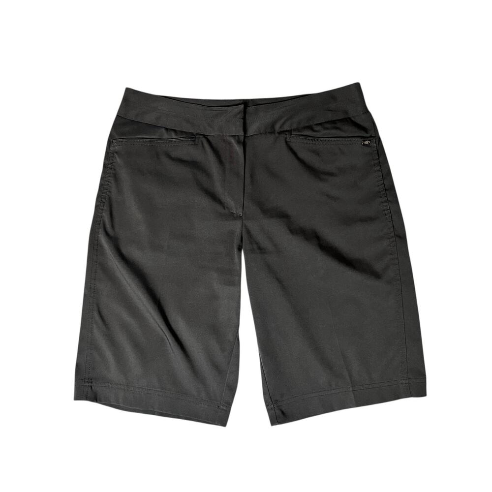Tail Shorts Womens 8 Black Bermuda Slit Pockets Performance Golf Wicking Bottoms